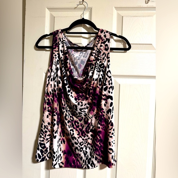 Calvin Klein Animal Print Flow Top - Picture 1 of 4
